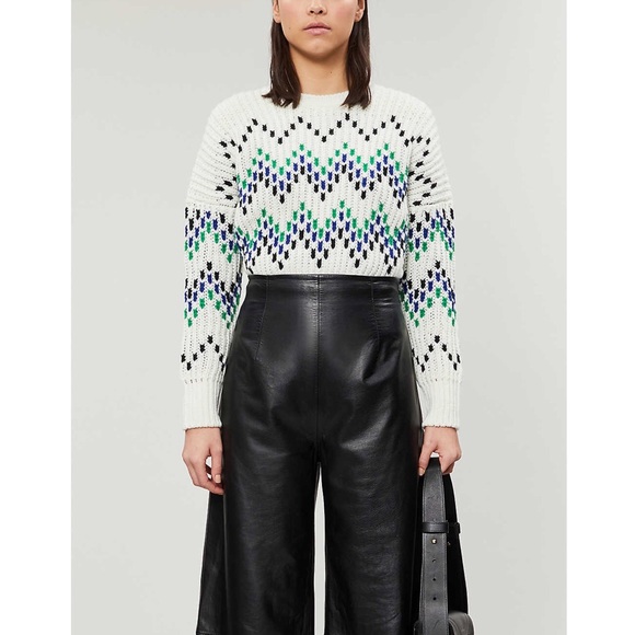Maje Sweaters - MAJE Massimo Chevron Chunky Rib-Knit Sweater